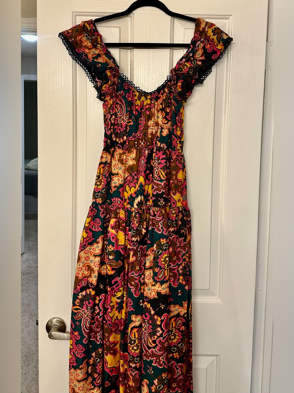Love the Label Boho Floral Paisley Maxi Dress in Multi-Color